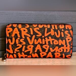 Authentic LOUIS VUITTON Sprouse Graffiti Zippy Long Wallet - 🍊
